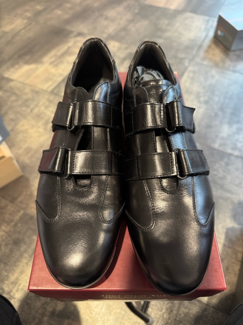 To Boot Black Double-Strap Leather Oxfords